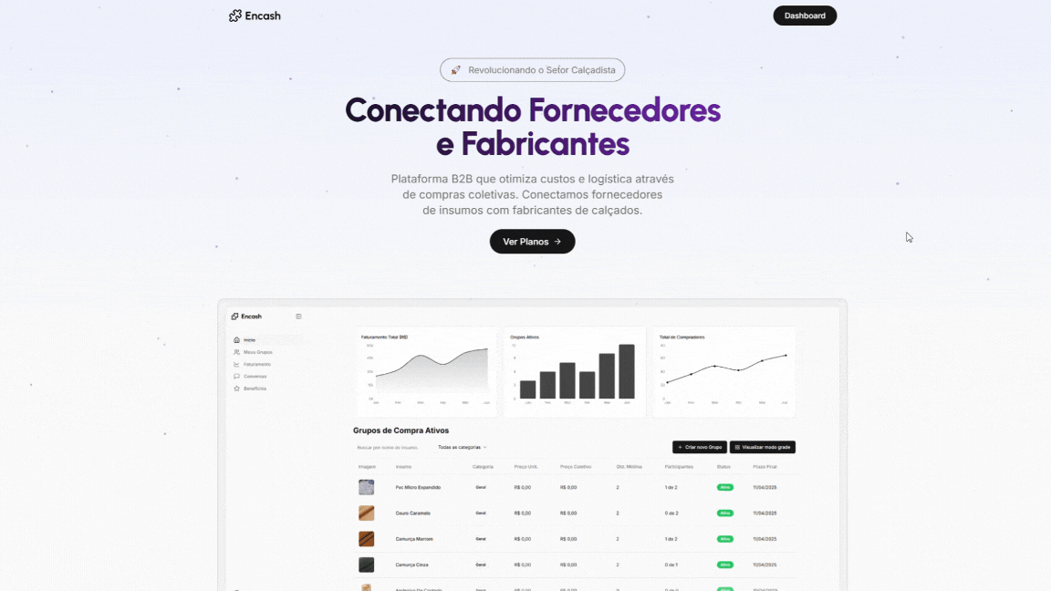 animação do dashboard - tema claro